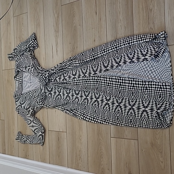 Zara Woman Drapped Printed Long Dress Bloggers Fav Size M Medium - Picture 3 of 7